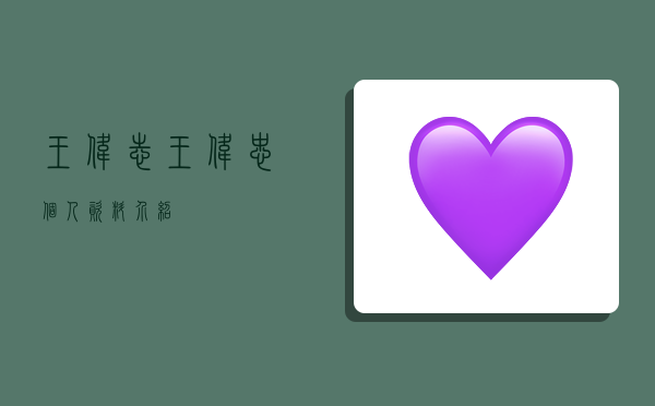 王伟志,王伟忠个人资料介绍-图1