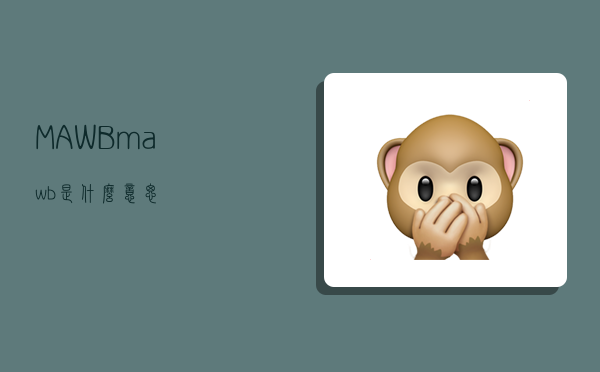 MAWB,mawb是什么意思-图1 MAWB,mawb是什么意思-图1