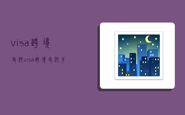 visa跨境支付,visa跨境支付手续费-图1 visa跨境支付,visa跨境支付手续费-图1