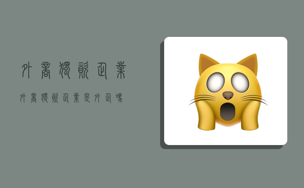 外商独资企业,外商独资企业是外企吗-图1 外商独资企业,外商独资企业是外企吗-图1