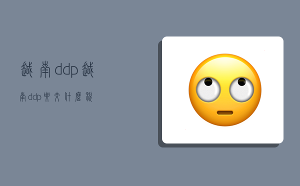 越南ddp,越南ddp要交什么税-图1 越南ddp,越南ddp要交什么税-图1