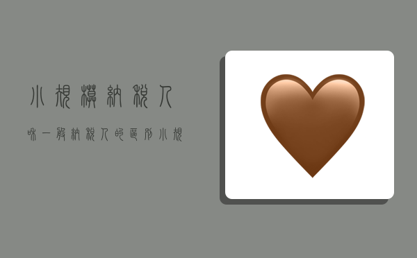 小规模纳税人和一般纳税人的区别,小规模纳税人和一般纳税人的区别和标准-图1 小规模纳税人和一般纳税人的区别,小规模纳税人和一般纳税人的区别和标准-图1