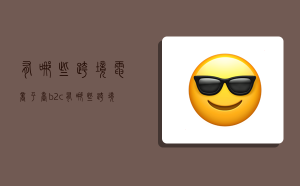 有哪些跨境电商平台,b2c有哪些跨境电商平台-图1 有哪些跨境电商平台,b2c有哪些跨境电商平台-图1