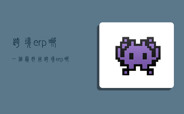 跨境erp哪一个最好用,跨境erp哪一个最好用的-图1