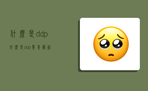 什么是ddp,什么是ddp贸易术语-图1