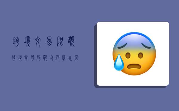 跨境交易限额,跨境交易限额支付宝怎么改-图1