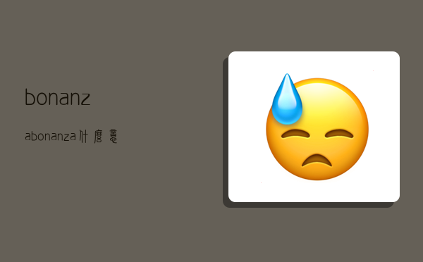 bonanza,bonanza什么意思-图1