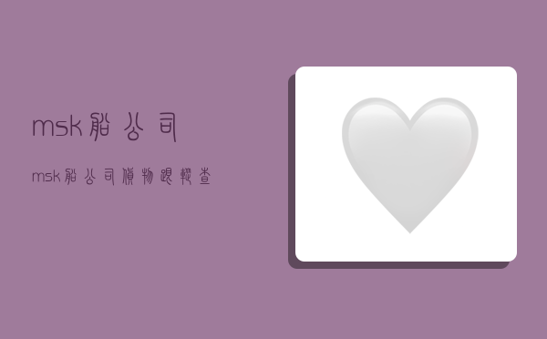 msk船公司,msk船公司货物跟踪查询-图1
