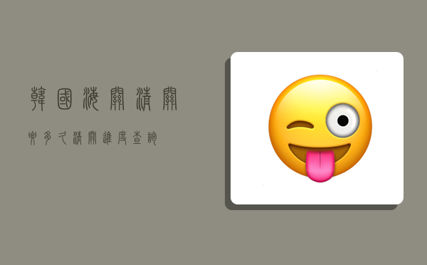 韩国海关清关要多久,清关进度查询-图1