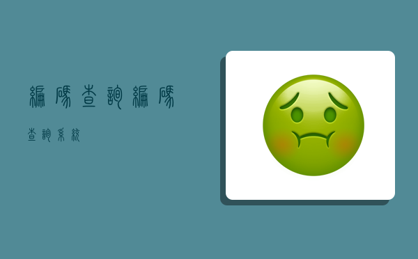 编码查询,编码查询系统-图1 编码查询,编码查询系统-图1