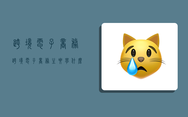 .跨境电子商务,跨境电子商务主要学什么-图1