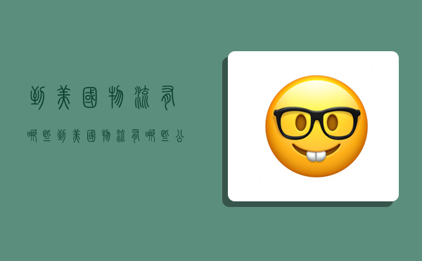 到美国物流有哪些,到美国物流有哪些公司-图1 到美国物流有哪些,到美国物流有哪些公司-图1