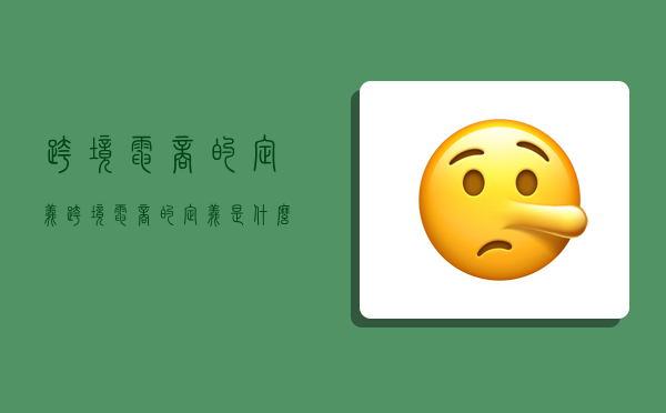 跨境电商的定义,跨境电商的定义是什么-图1