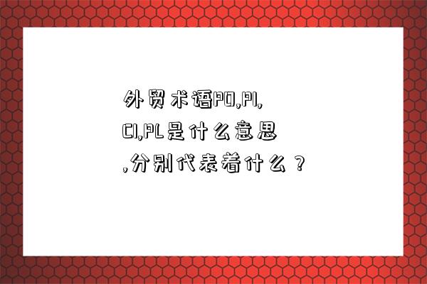 外贸术语PO,PI,CI,PL是什么意思,分别代表着什么？-图1