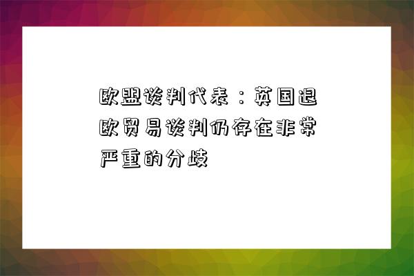 欧盟谈判代表:英国退欧贸易谈判仍存在非常严重的分歧-图1 欧盟谈判代表:英国退欧贸易谈判仍存在非常严重的分歧-图1