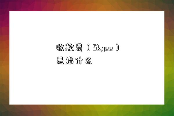 收款易(Skyee)是指什么-图1 收款易(Skyee)是指什么-图1
