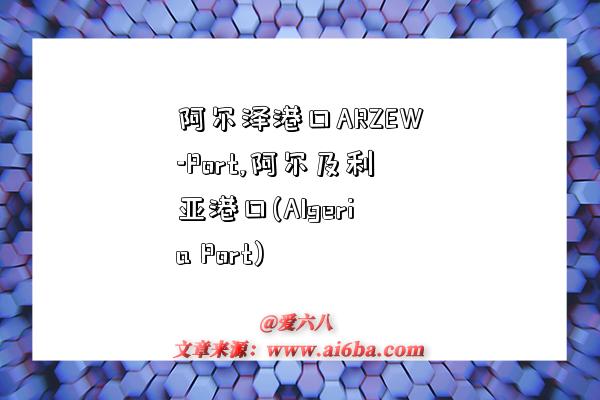 阿尔泽港口ARZEW-Port,阿尔及利亚港口(Algeria Port)-图1