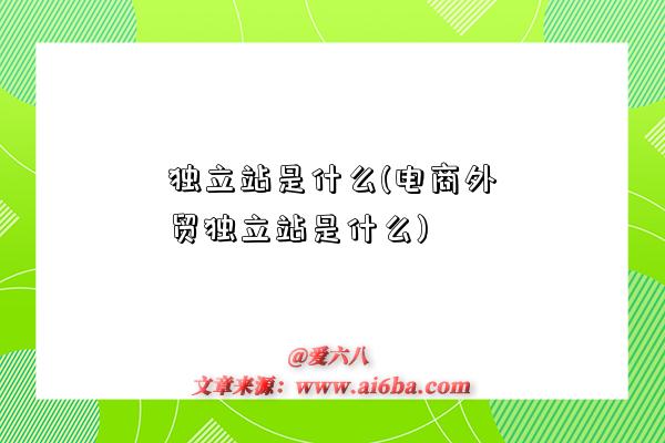 独立站是什么(电商外贸独立站是什么)-图1 独立站是什么(电商外贸独立站是什么)-图1