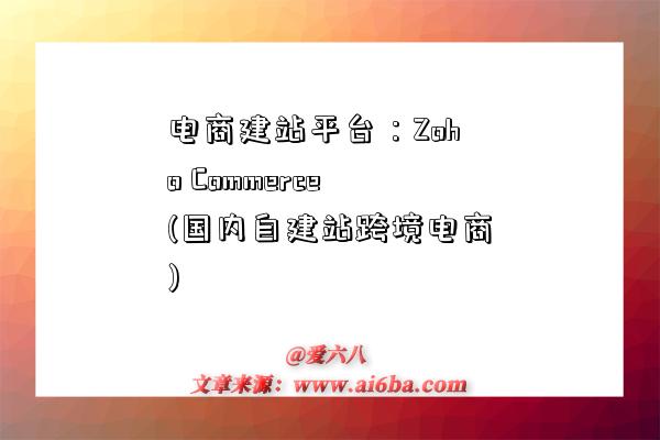 电商建站平台：Zoho Commerce(国内自建站跨境电商)-图1