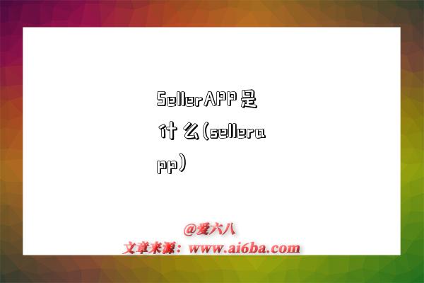 SellerAPP是什么(sellerapp)-图1 SellerAPP是什么(sellerapp)-图1