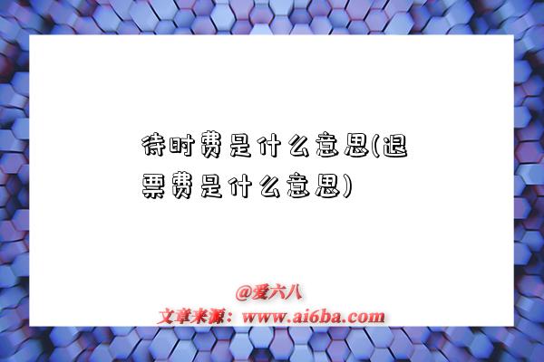 待时费是什么意思(退票费是什么意思)-图1 待时费是什么意思(退票费是什么意思)-图1