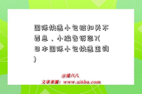 国际快递小包被扣关不要急,小编告诉您?(日本国际小包快递查询)-图1 国际快递小包被扣关不要急,小编告诉您?(日本国际小包快递查询)-图1