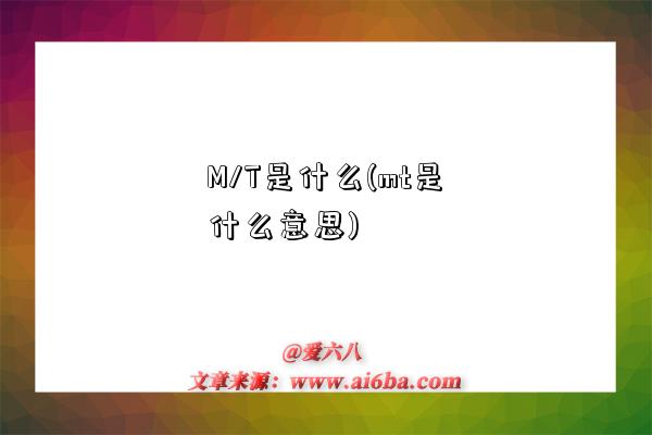 M/T是什么(mt是什么意思)-图1 M/T是什么(mt是什么意思)-图1
