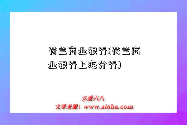 荷兰商业银行(荷兰商业银行上海分行)-图1 荷兰商业银行(荷兰商业银行上海分行)-图1