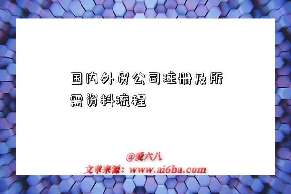 国内外贸公司注册及所需资料流程-图1
