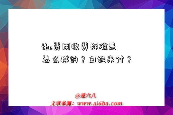 thc费用收费标准是怎么样的?由谁来付?-图1 thc费用收费标准是怎么样的?由谁来付?-图1