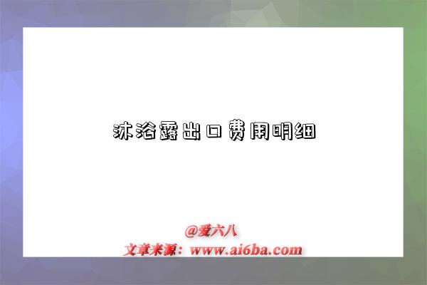 沐浴露出口费用明细-图1 沐浴露出口费用明细-图1