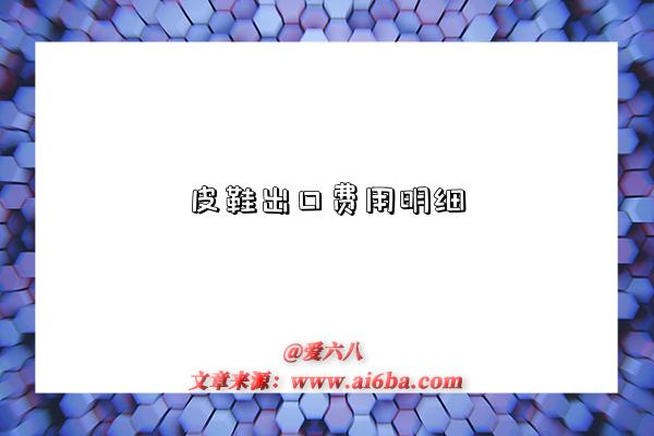 皮鞋出口费用明细-图1 皮鞋出口费用明细-图1