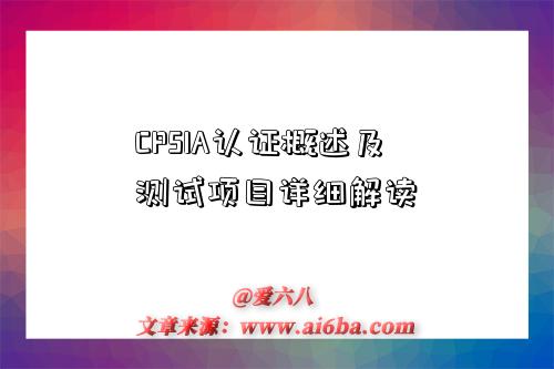 CPSIA认证概述及测试项目详细解读-图1 CPSIA认证概述及测试项目详细解读-图1