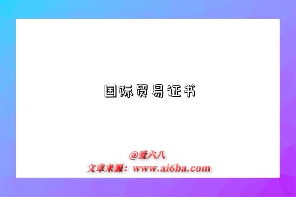 国际贸易证书-图1 国际贸易证书-图1