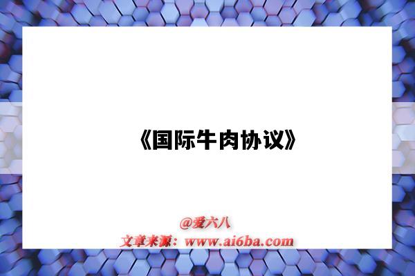 《国际牛肉协议》-图1 《国际牛肉协议》-图1