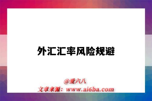 外汇汇率风险规避-图1 外汇汇率风险规避-图1