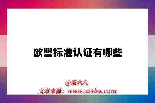 欧盟标准认证有哪些（什么是欧盟标准认证）-图1