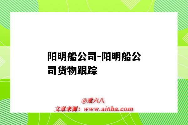 阳明船公司-阳明船公司货物跟踪(阳明船公司货物跟踪查询)-图1 阳明船公司-阳明船公司货物跟踪(阳明船公司货物跟踪查询)-图1