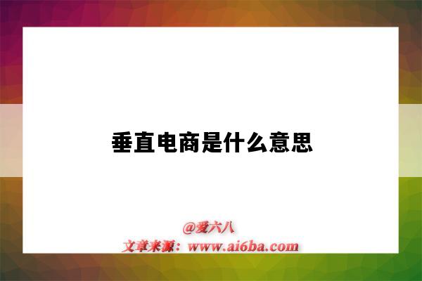 垂直电商是什么意思(垂直电商是指)-图1 垂直电商是什么意思(垂直电商是指)-图1