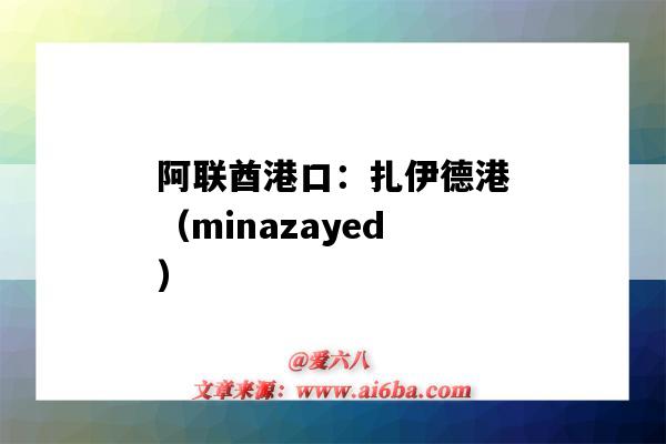 阿联酋港口：扎伊德港（minazayed）（阿联酋的港口）-图1