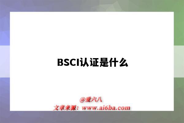 BSCI认证是什么（bsci认证是什么认证）