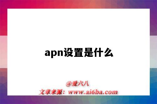 apn设置是什么（apn设置是什么意思）-图1
