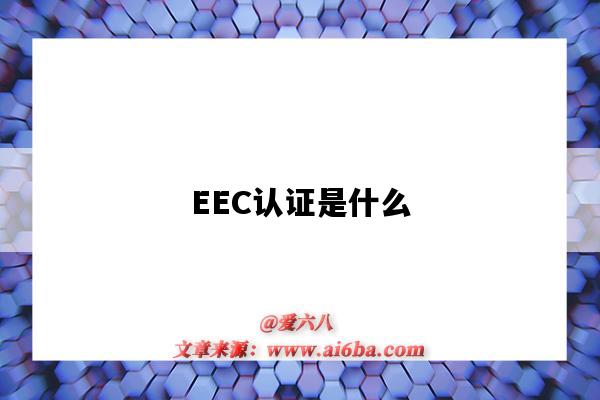 EEC认证是什么(eec认证是什么意思)-图1 EEC认证是什么(eec认证是什么意思)-图1