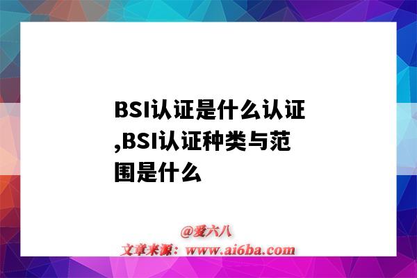 BSI认证是什么认证,BSI认证种类与范围是什么(bsci认证是什么认证)-图1 BSI认证是什么认证,BSI认证种类与范围是什么(bsci认证是什么认证)-图1