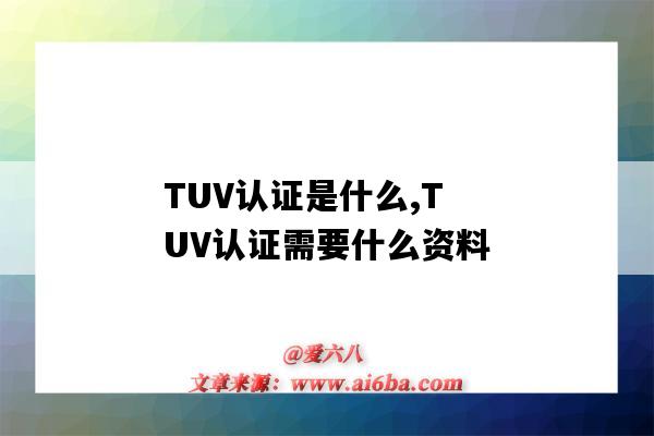 TUV认证是什么,TUV认证需要什么资料(tuv认证有几家)-图1 TUV认证是什么,TUV认证需要什么资料(tuv认证有几家)-图1