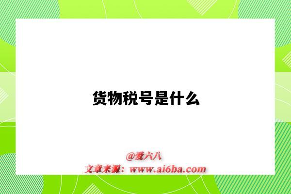 货物税号是什么(货物税收编码是什么?)-图1 货物税号是什么(货物税收编码是什么?)-图1