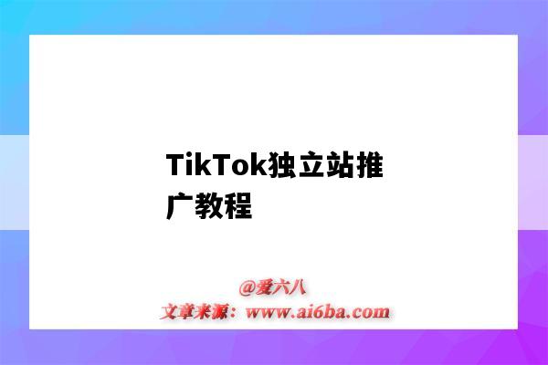 TikTok独立站推广教程（tiktok如何推广）-图1