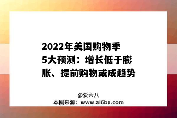 2022年美国购物季5大预测:增长低于膨胀、提前购物或成趋势(未来购物趋势)-图1 2022年美国购物季5大预测:增长低于膨胀、提前购物或成趋势(未来购物趋势)-图1